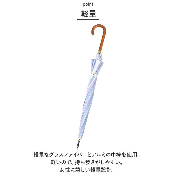 BACKYARD FAMILY「ニフティカラーズ 長傘 通販 nifty colors 傘 レディース 手開き 55cm 晴雨兼用」|傘|