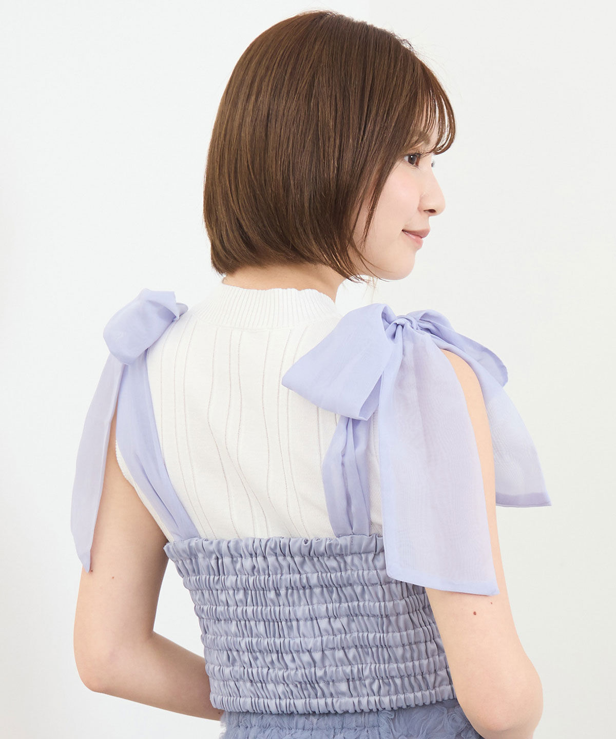 REDYAZEL「3Dフラワーレースショルダーリボンビスチェ」|キャミソール|