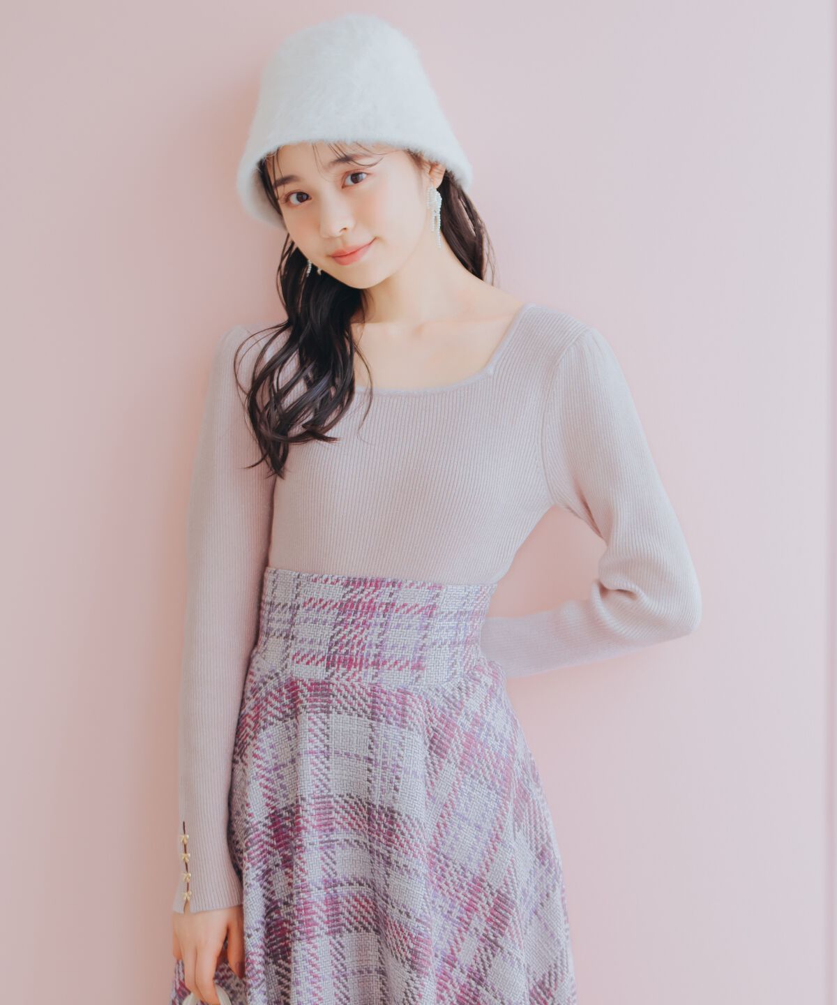 WILLSELECTION「リボンスリーブ2WAYラメニット」|ニット・セーター|