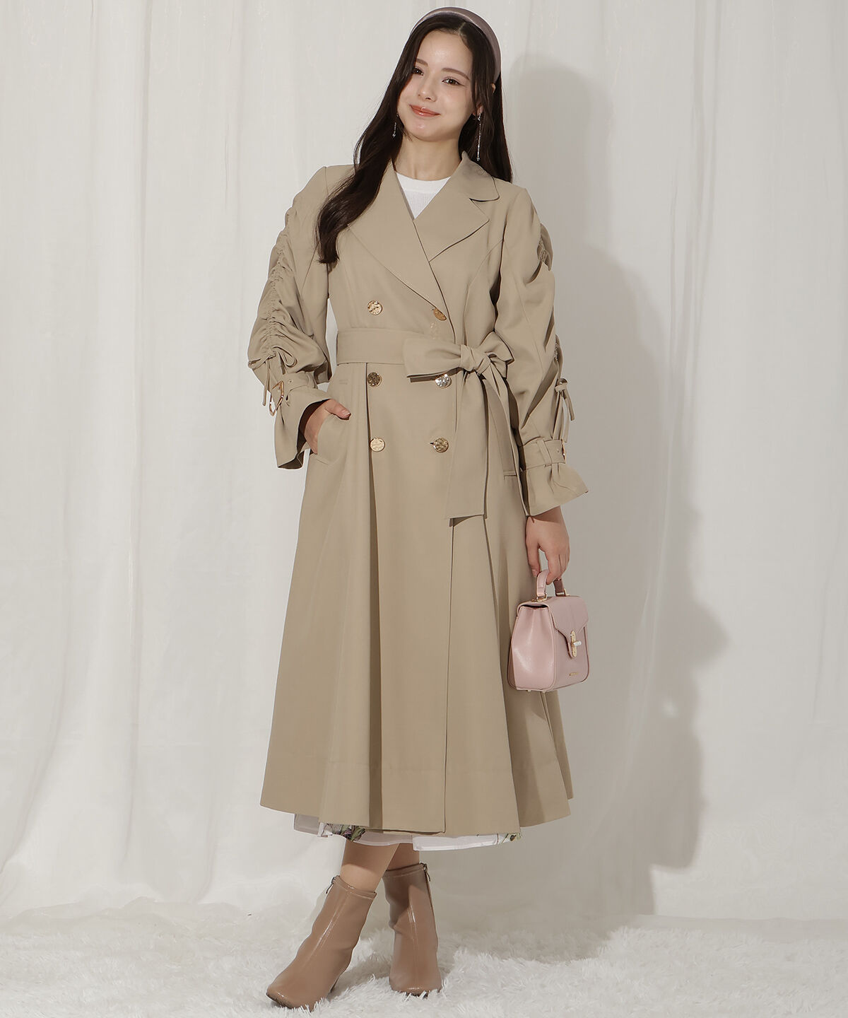 WILLSELECTION「ドロストデザイントレンチコート」|トレンチコート|ベージュ