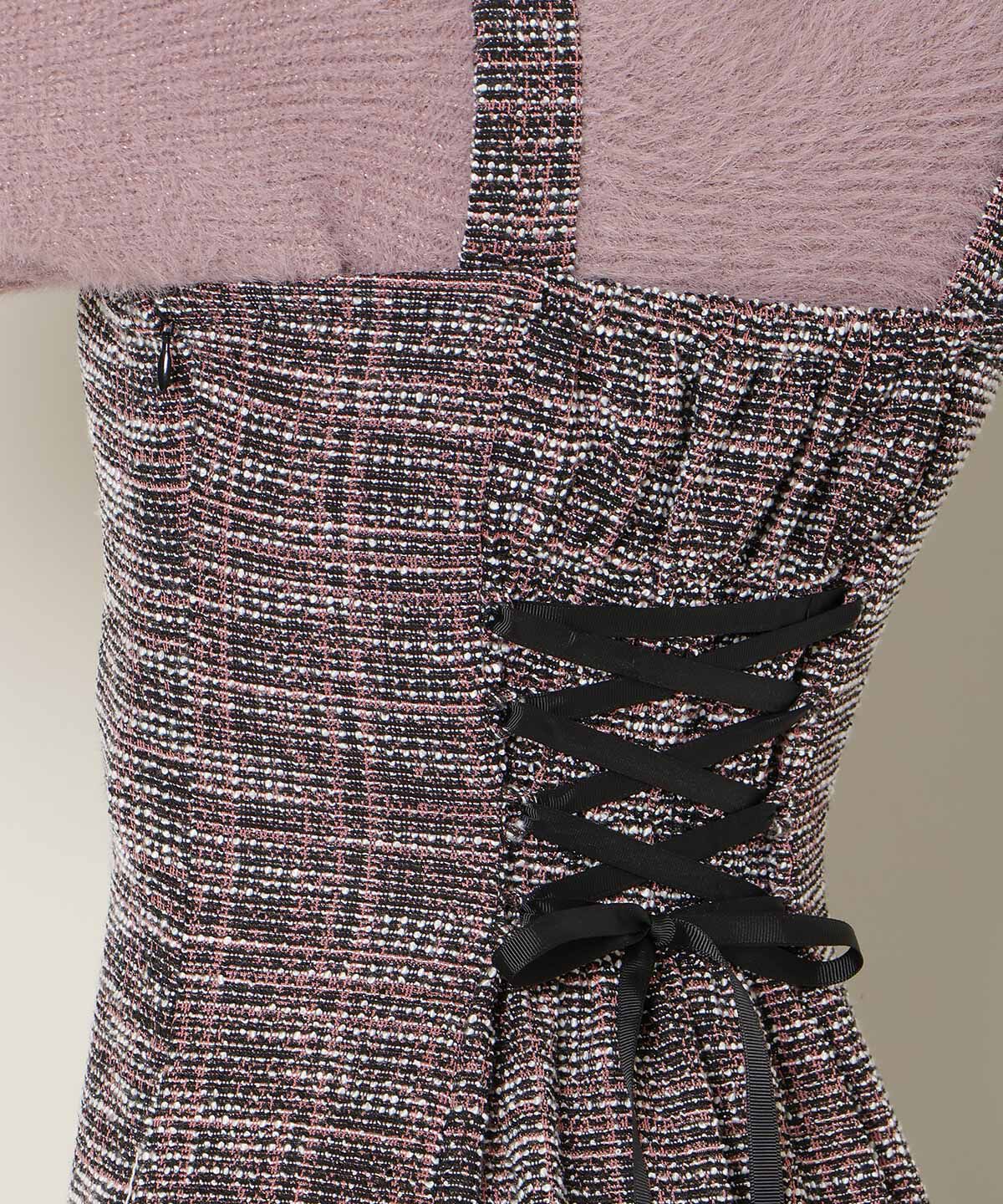 WILLSELECTION「カットツイードワンピース&times;フェザーニットSET」|ワンピース|