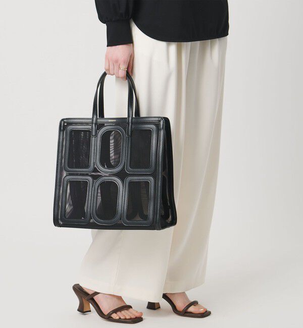 UNITED ARROWS「＜ORSETTO＞TULLE トートバッグ」|トートバッグ|BLACK