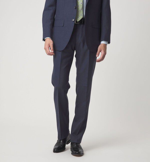 UNITED ARROWS green label relaxing「VITALE BARBERIS CANONICO ラスティック 無地 CLS 1プリーツ スーツパンツ セットアップパンツ」|スーツ|NAVY