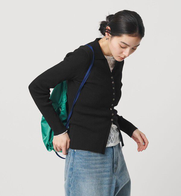 BEAUTY&YOUTH UNITED ARROWS「スキッパー リブニットカーディガン ウォッシャブル」|カーディガン|