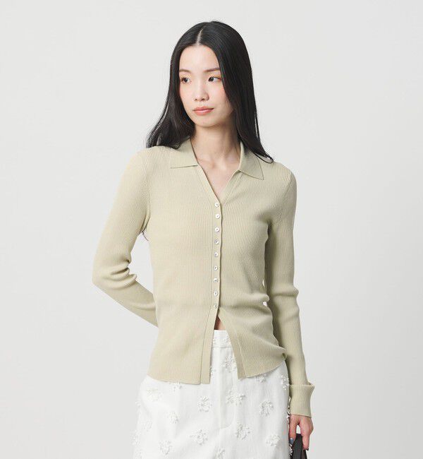 BEAUTY&YOUTH UNITED ARROWS「スキッパー リブニットカーディガン ウォッシャブル」|カーディガン|