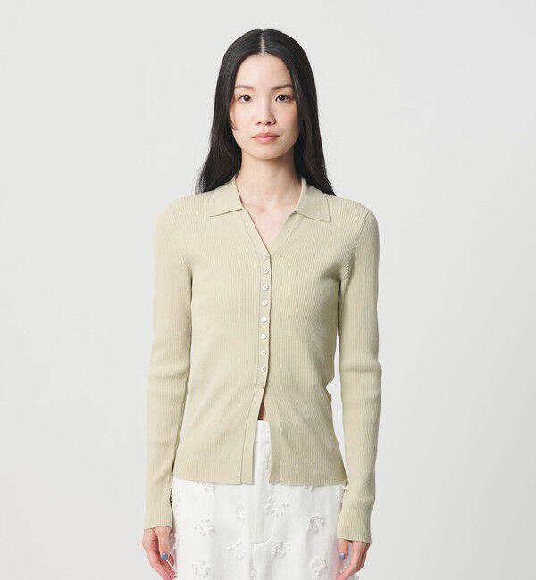 BEAUTY&YOUTH UNITED ARROWS「スキッパー リブニットカーディガン ウォッシャブル」|カーディガン|