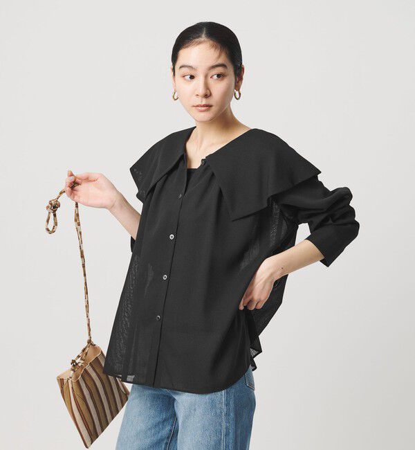 BEAUTY&YOUTH UNITED ARROWS「ポリエステル ビッグカラーシャツ 防シワ ウォッシャブル」|シャツ・ブラウス|