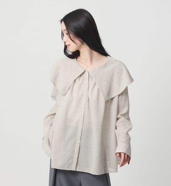 BEAUTY&YOUTH UNITED ARROWS「ポリエステル ビッグカラーシャツ 防シワ ウォッシャブル」|シャツ・ブラウス|