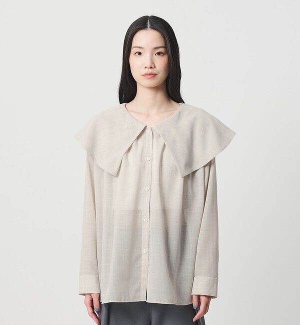 BEAUTY&YOUTH UNITED ARROWS「ポリエステル ビッグカラーシャツ 防シワ ウォッシャブル」|シャツ・ブラウス|