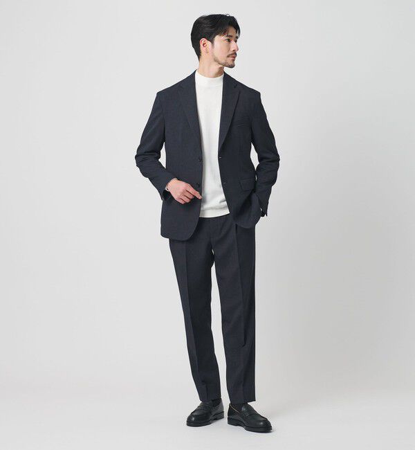 BEAUTY&YOUTH UNITED ARROWS「【WEB限定 WARDROBE SMART】LANATEC コンフォート セットアップ/ジャケット＆イージーパンツ」|スーツ|NAVY