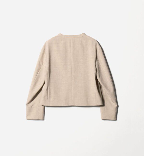 BEAUTY&YOUTH UNITED ARROWS「ポリエステルブレンド カラーレス ショートジャケット」|ノーカラージャケット|