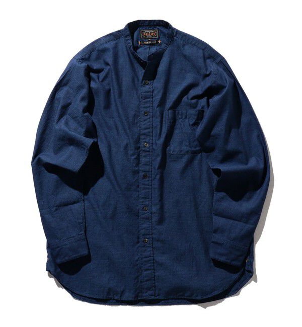 BEAMS PLUS「BEAMS PLUS / Band Collar Indigo Chambray」|シャツ・ブラウス|INDIGO