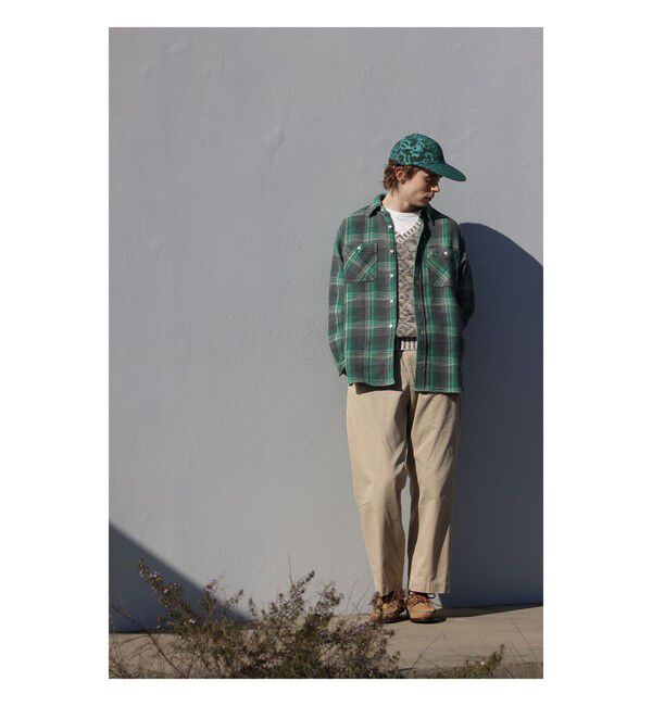 BEAMS PLUS「WORK Waffle Plaid」|シャツ・ブラウス|