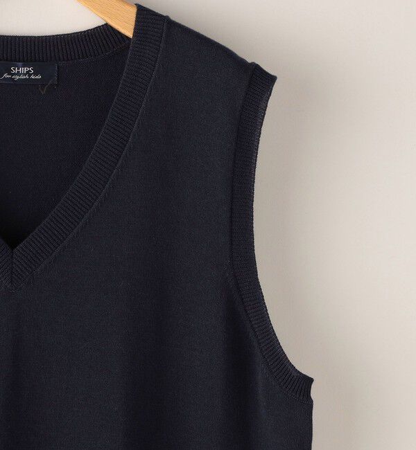 SHIPS KIDS「SHIPS KIDS:145～160cm / 14GG Vネック ベスト」|ベスト・ジレ|