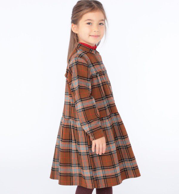 SHIPS KIDS「SHIPS KIDS:100～130cm / ネル チェック ワンピース」|ワンピース|