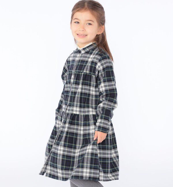 SHIPS KIDS「SHIPS KIDS:100～130cm / ネル チェック ワンピース」|ワンピース|