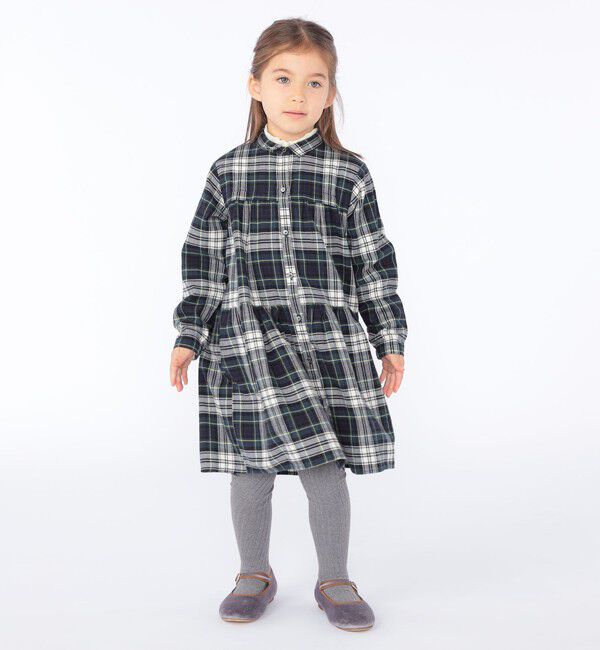 SHIPS KIDS「SHIPS KIDS:100～130cm / ネル チェック ワンピース」|ワンピース|