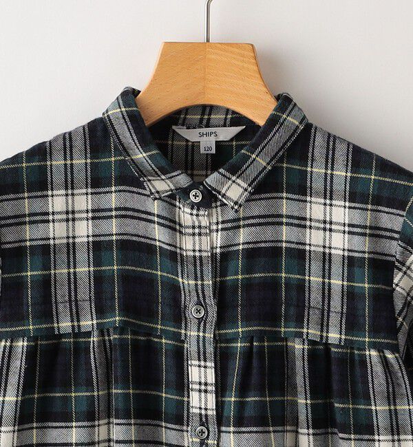SHIPS KIDS「SHIPS KIDS:100～130cm / ネル チェック ワンピース」|ワンピース|