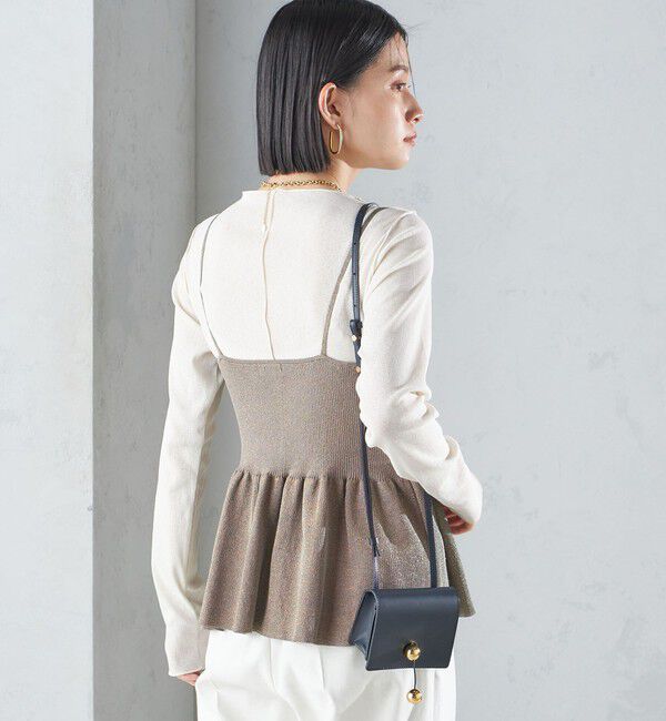 SHIPS for women「*〈手洗い可能〉ラメ ペプラム キャミソール 24SS ◇」|ベスト・ジレ|