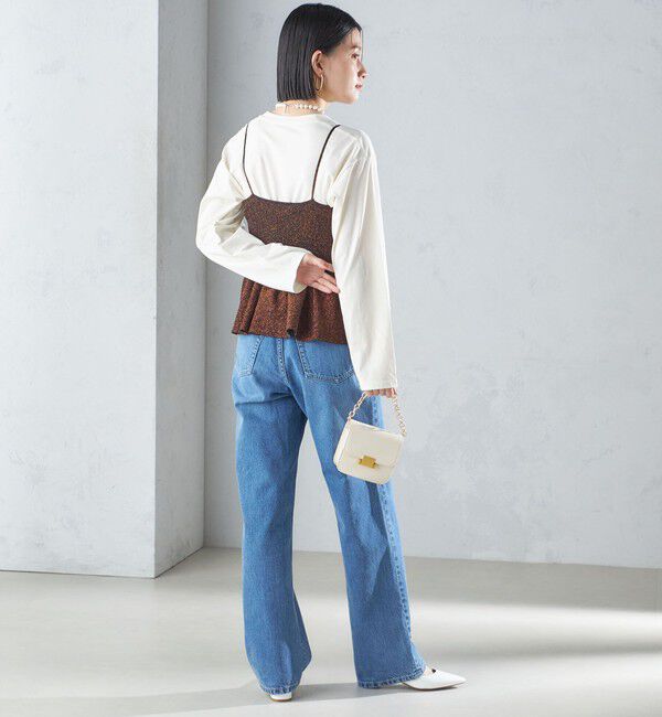 SHIPS for women「*〈手洗い可能〉ラメ ペプラム キャミソール 24SS ◇」|ベスト・ジレ|