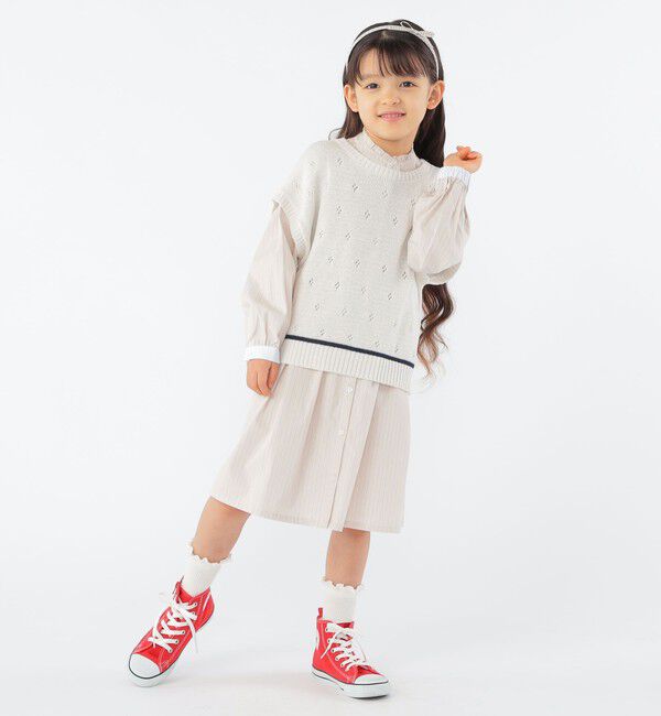 SHIPS KIDS「SHIPS KIDS:100～125cm / サマーニット ベスト」|ベスト・ジレ|