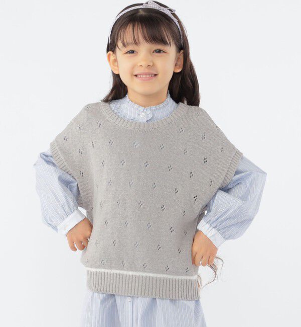 SHIPS KIDS「SHIPS KIDS:100～125cm / サマーニット ベスト」|ベスト・ジレ|