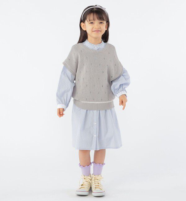 SHIPS KIDS「SHIPS KIDS:100～125cm / サマーニット ベスト」|ベスト・ジレ|