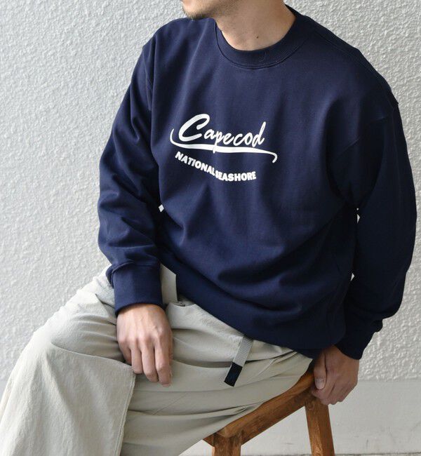 SHIPS any「【WEB限定】SHIPS any: NATIONAL PARK プリント スウェット 24FW (ユニセックス)◇」|スウェット・ジャージ|ネイビー