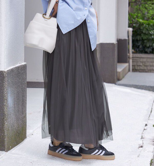 SHIPS for women「〈手洗い可能〉リバーシブル チュール カッセン スカート」|スカート|
