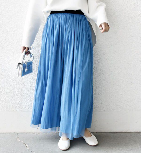 SHIPS for women「〈手洗い可能〉リバーシブル チュール カッセン スカート」|スカート|