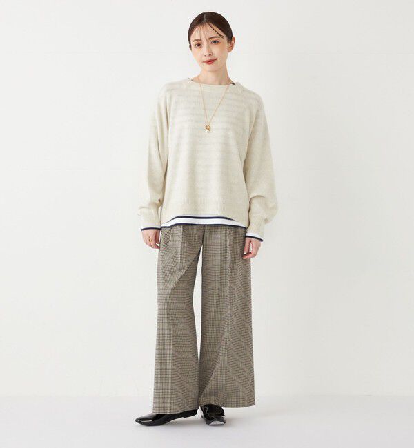SHIPS Colors 「SHIPS Colors:〈手洗い可能〉 起毛 チェック サイドボタン ワイドパンツ」|その他|