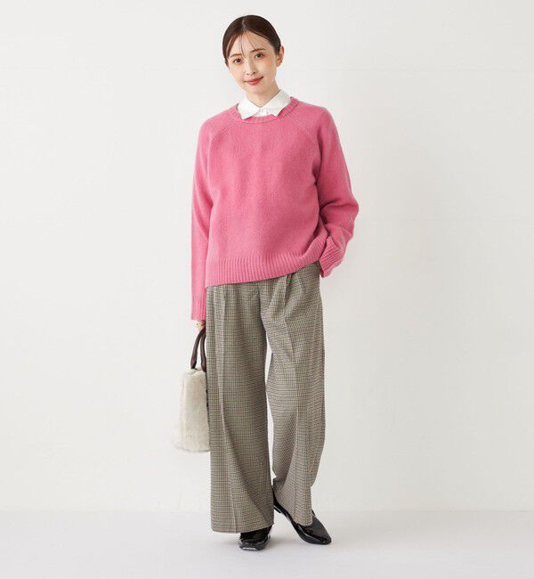 SHIPS Colors 「SHIPS Colors:〈手洗い可能〉 起毛 チェック サイドボタン ワイドパンツ」|その他|