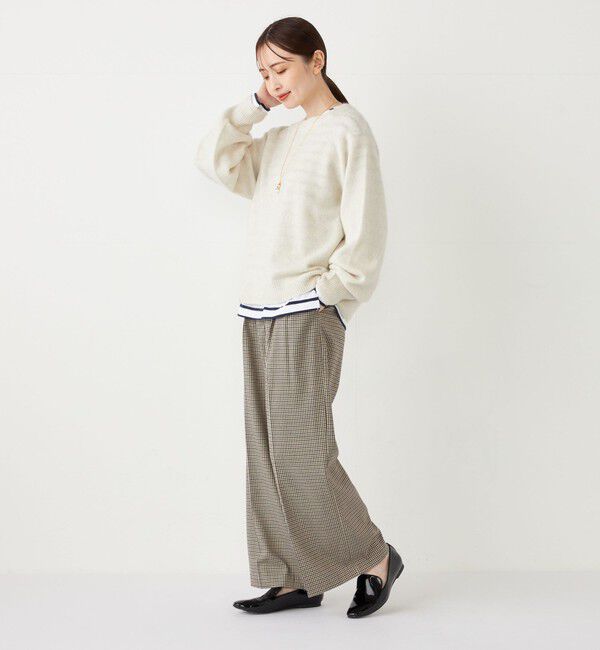 SHIPS Colors 「SHIPS Colors:〈手洗い可能〉 起毛 チェック サイドボタン ワイドパンツ」|その他|