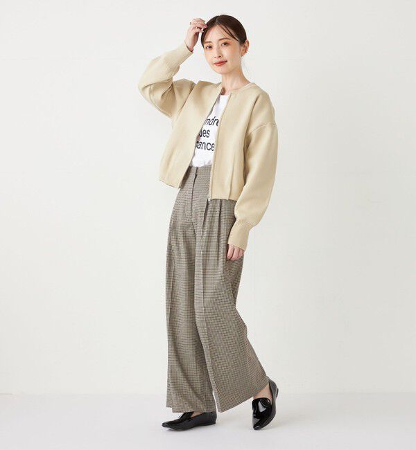 SHIPS Colors 「SHIPS Colors:〈手洗い可能〉 起毛 チェック サイドボタン ワイドパンツ」|その他|