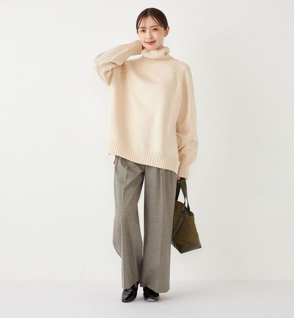 SHIPS Colors 「SHIPS Colors:〈手洗い可能〉 起毛 チェック サイドボタン ワイドパンツ」|その他|