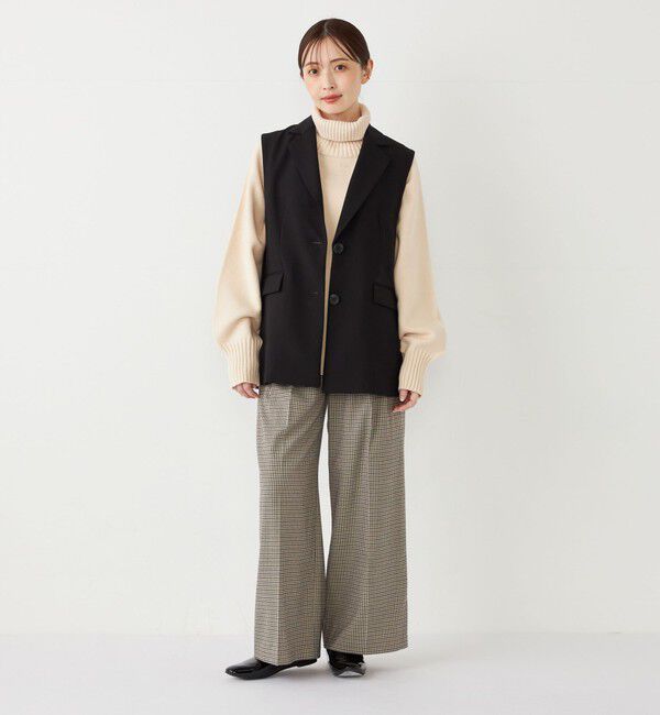 SHIPS Colors 「SHIPS Colors:〈手洗い可能〉 起毛 チェック サイドボタン ワイドパンツ」|その他|