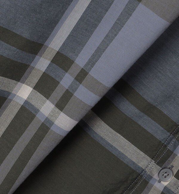 SHIPS「SHIPS: コットン シルク ビッグチェック スクエアカット ウィークエンド シャツ」|シャツ・ブラウス|