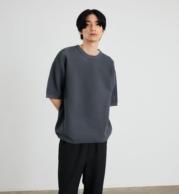 SHIPS「City Ambient Products:〈手洗い可能〉ポリエステル メッシュ ニット ショートスリーブ Tシャツ」|その他|