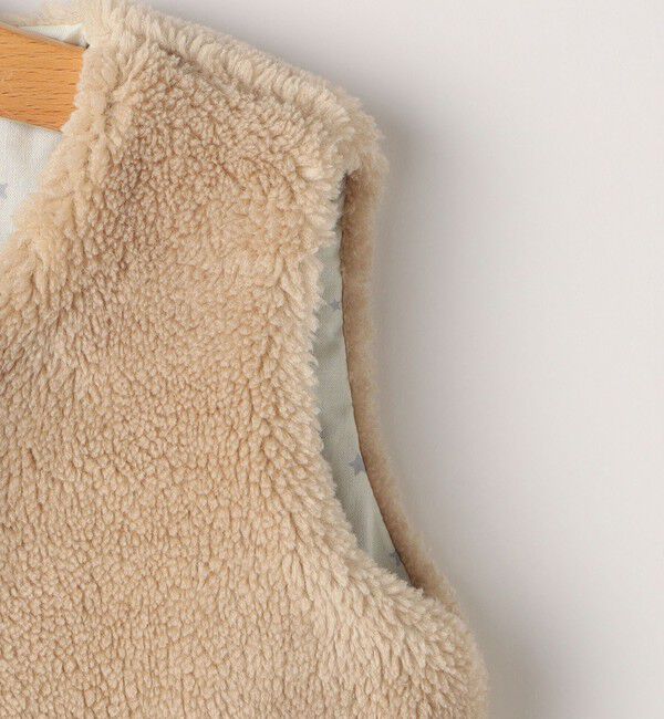 SHIPS KIDS「SHIPS KIDS:80～90cm / ベビー フェイクファー リバーシブル ベスト」|ベスト・ジレ|