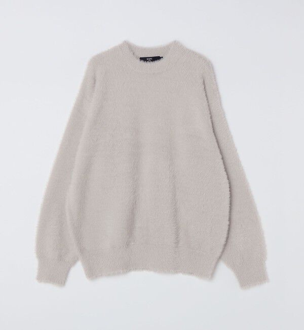 SHIPS Colors 「SHIPS Colors:〈手洗い可能〉シャギー クルーネック ニット」|ニット・セーター|ライトグレー