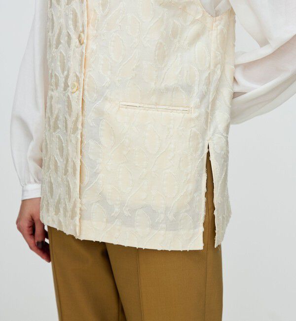 TOMORROWLAND collection「シャイニーカットジャカード Vカラージレ」|ベスト・ジレ|