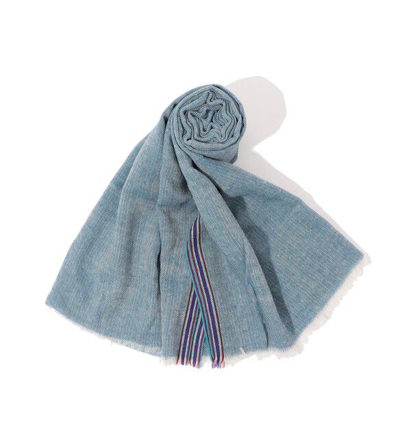 TOMORROWLAND GOODS「EPICE ウール ラインストール」|ストール|64 ブルー系