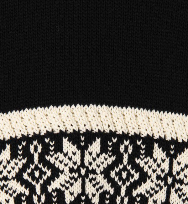 GALERIE VIE「モノトーンジャカード クルーネックプルオーバー」|ニット・セーター|