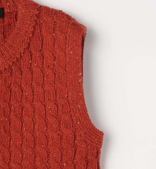 CABaN「ウールネップ ケーブルニットベスト」|ベスト・ジレ|
