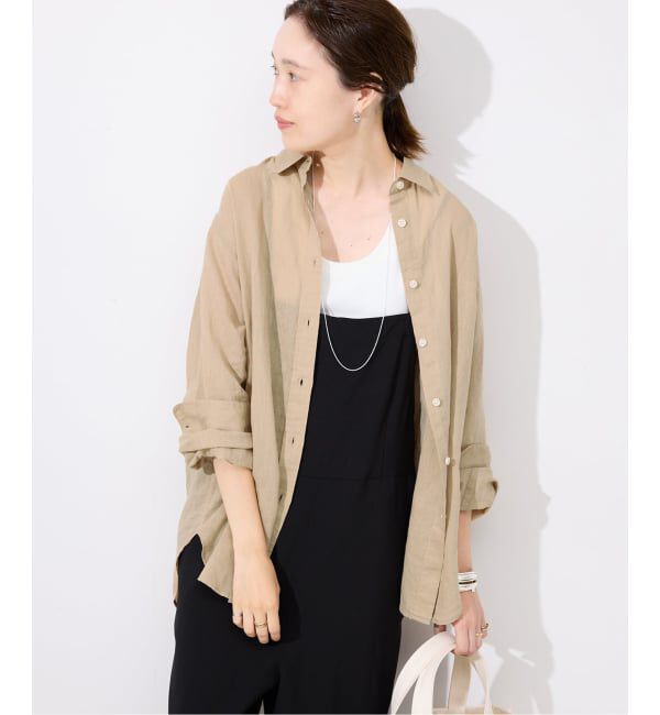 SLOBE IENA「《追加》リネンコットンレギュラーシャツ」|シャツ・ブラウス|