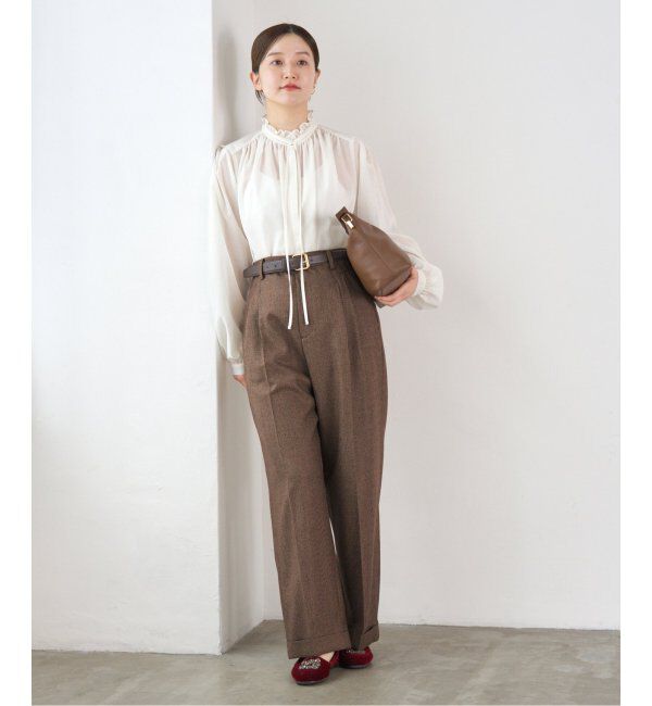 IENA「ガンクラブチェックパンツ」|スラックス|