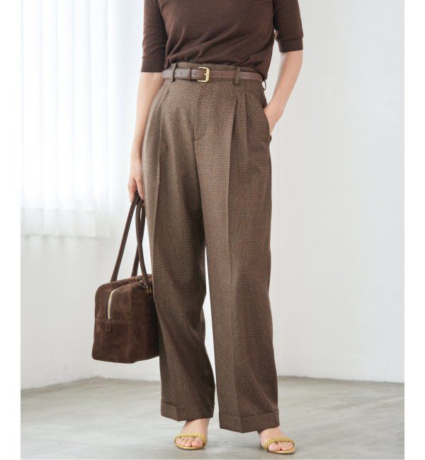 IENA「ガンクラブチェックパンツ」|スラックス|