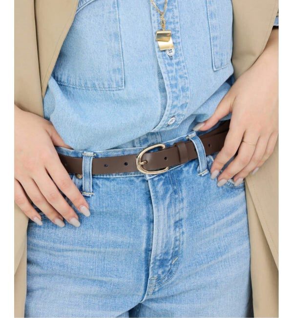 SLOBE IENA「《追加4》SLOBE ラウンドバックルレザーベルト」|ベルト|