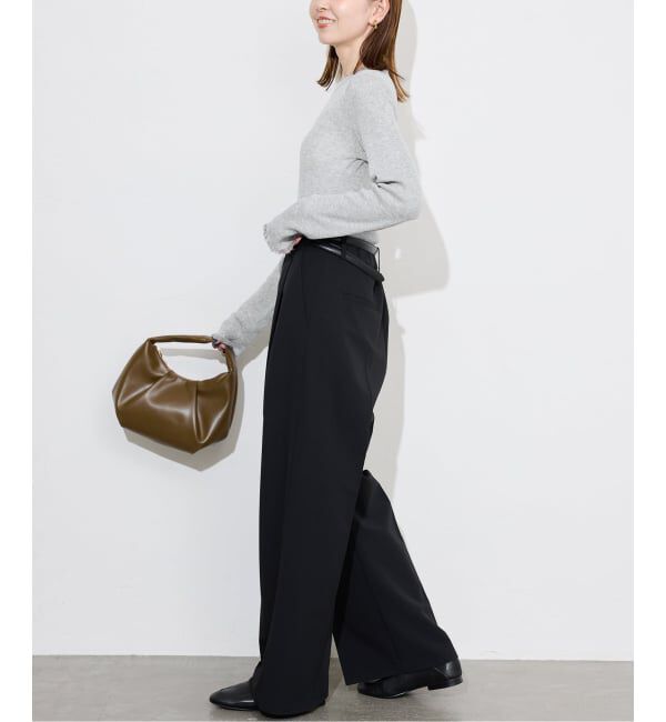 SLOBE IENA「シアーフリルリブニット」|ニット・セーター|