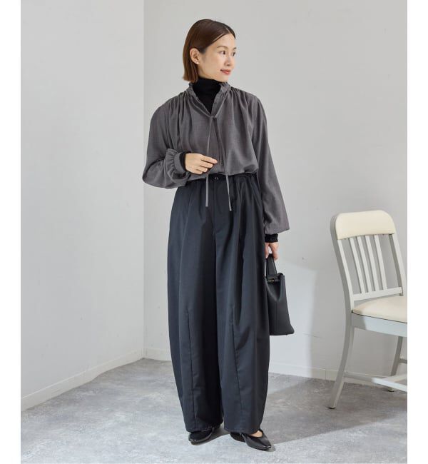 IENA「《追加》TWフリルネックブラウス」|シャツ・ブラウス|